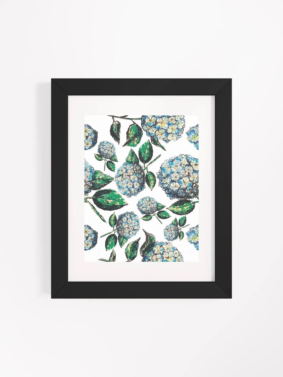 Blue Hydrangea Blooms | Framed Wall Art | by MONIQUE FAELLA DESIGNS™ | Watercolor Floral Print | Museum-Quality Matte Poster product image (4)