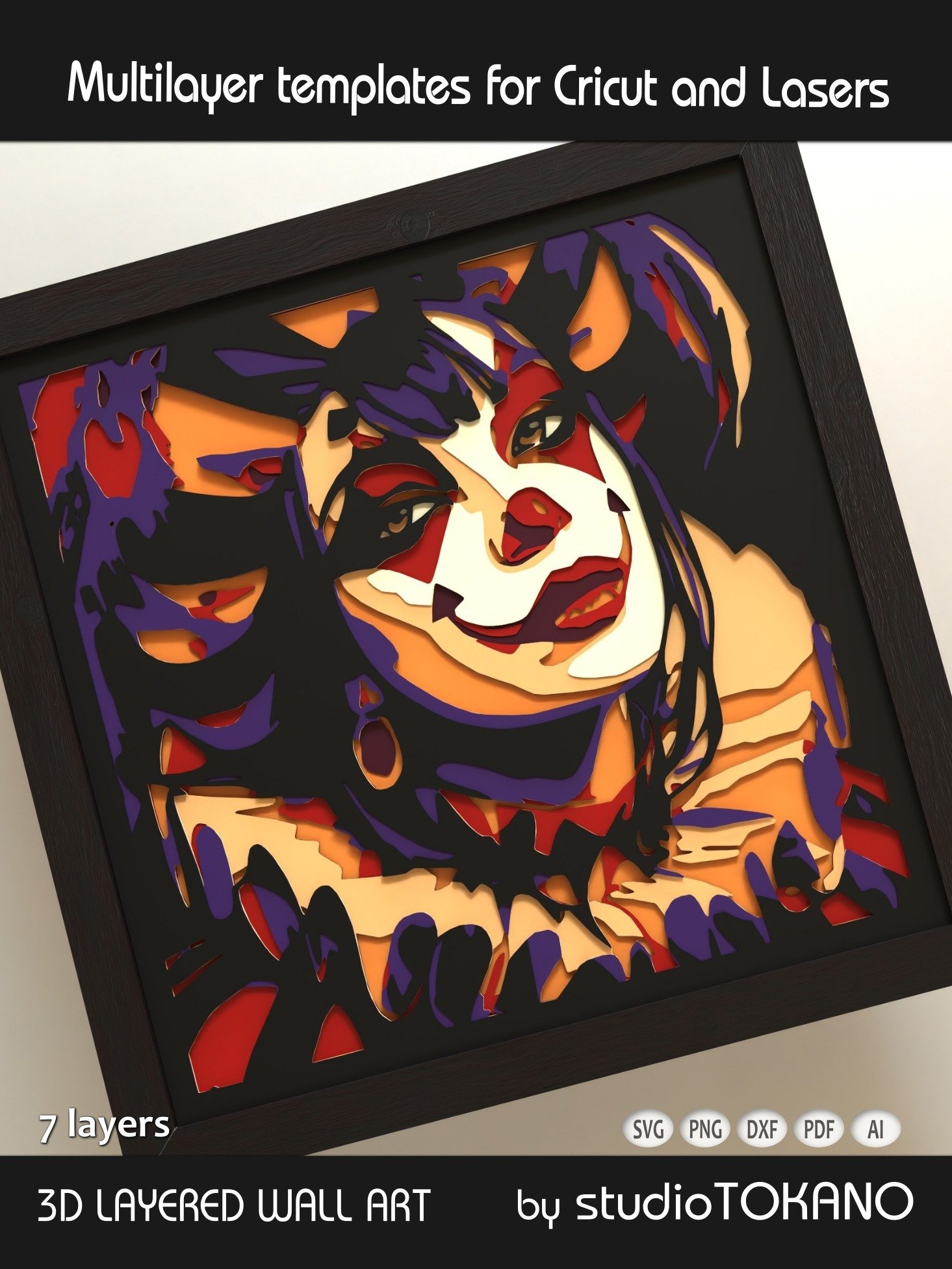 Harlequin 3D Shadow Box SVG product image (4)