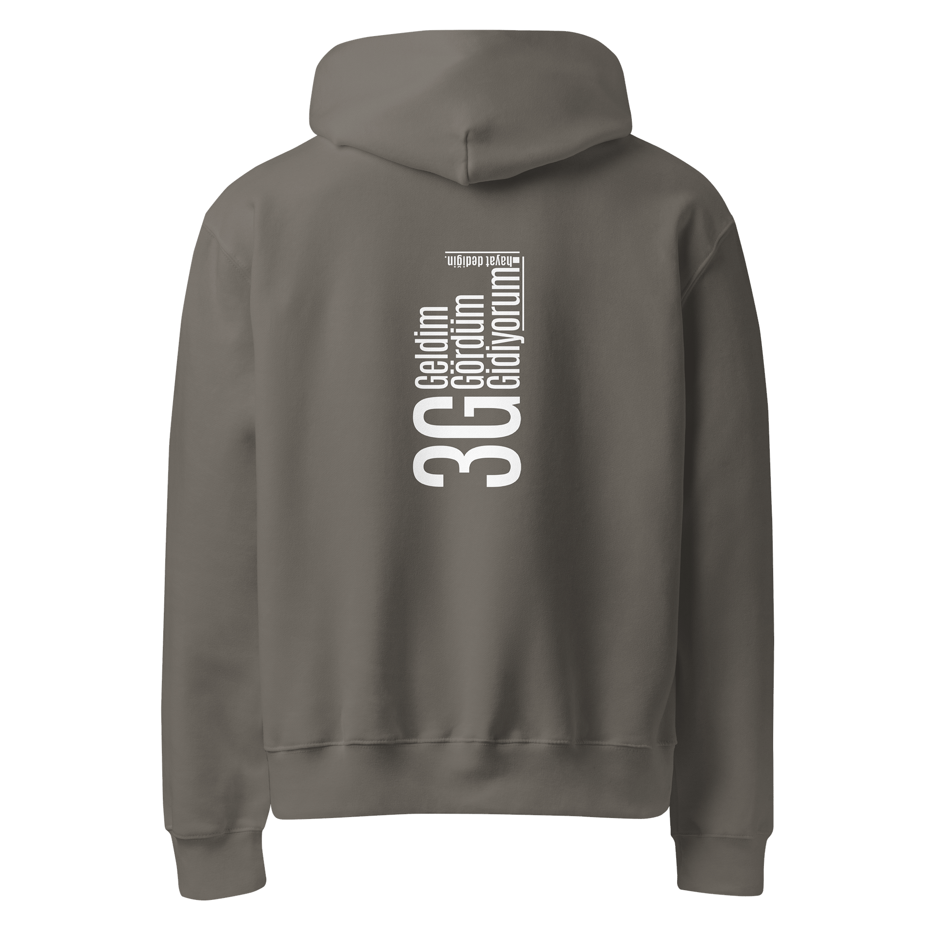 Modern Rahatlık: "Geldim Gördüm Gidiyorum" Tasarımlı Bella+Canvas Büyük Boy Sünger Polar Sweatshirt product image (2)