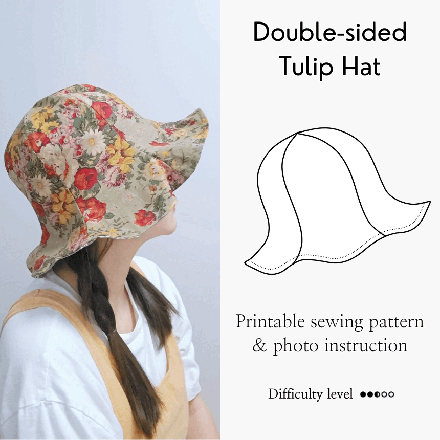 [PDF] 3 Hat Styles making DIY full size download print PDF file product image (2)