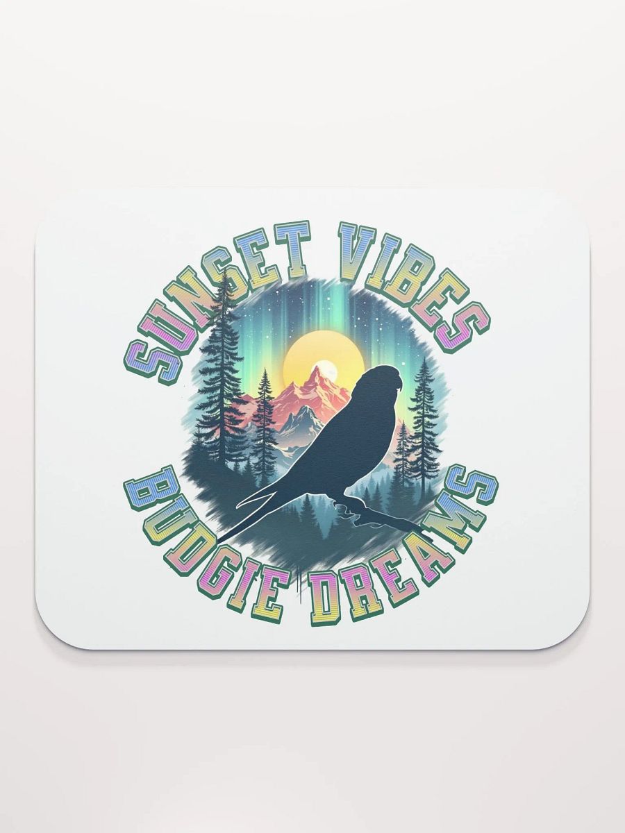 Sunset Vibes Budgie Dreams Mouse Pad product image (1)