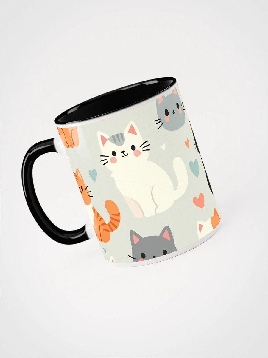 Pastel Cat Pattern Mug with Color Inside product image (3)