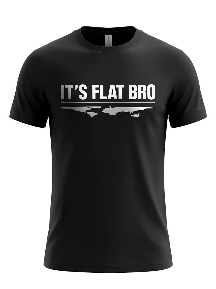 IT'S FLAT BRO T-Shirt - Funny Flat Earth Tee, Conspiracy Theory Apparel, Humorous Science Gift, Unique Statement Shirt product image (1)