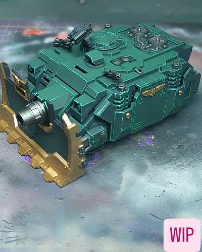 WIP Stream progress on the Dark Angels Vindicator last night :)

#spacemarines40k #spacemarine #40k #warhammer #warhammercomm...