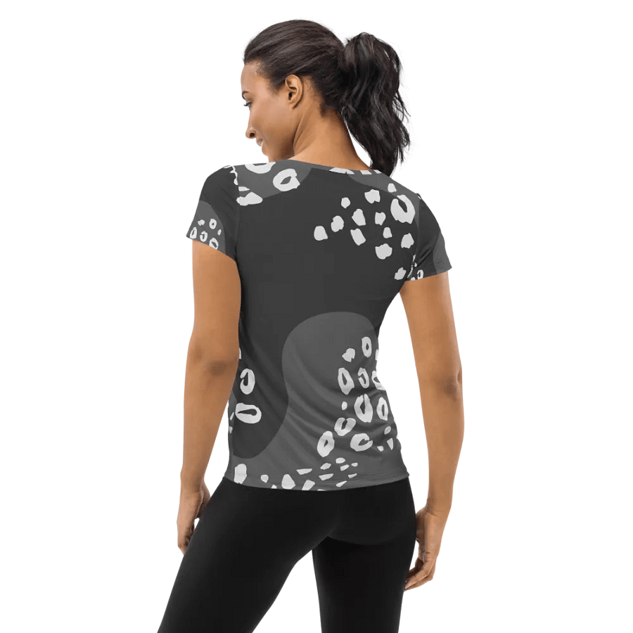 Grey Animal Print Women's Sports Tee product image (2)