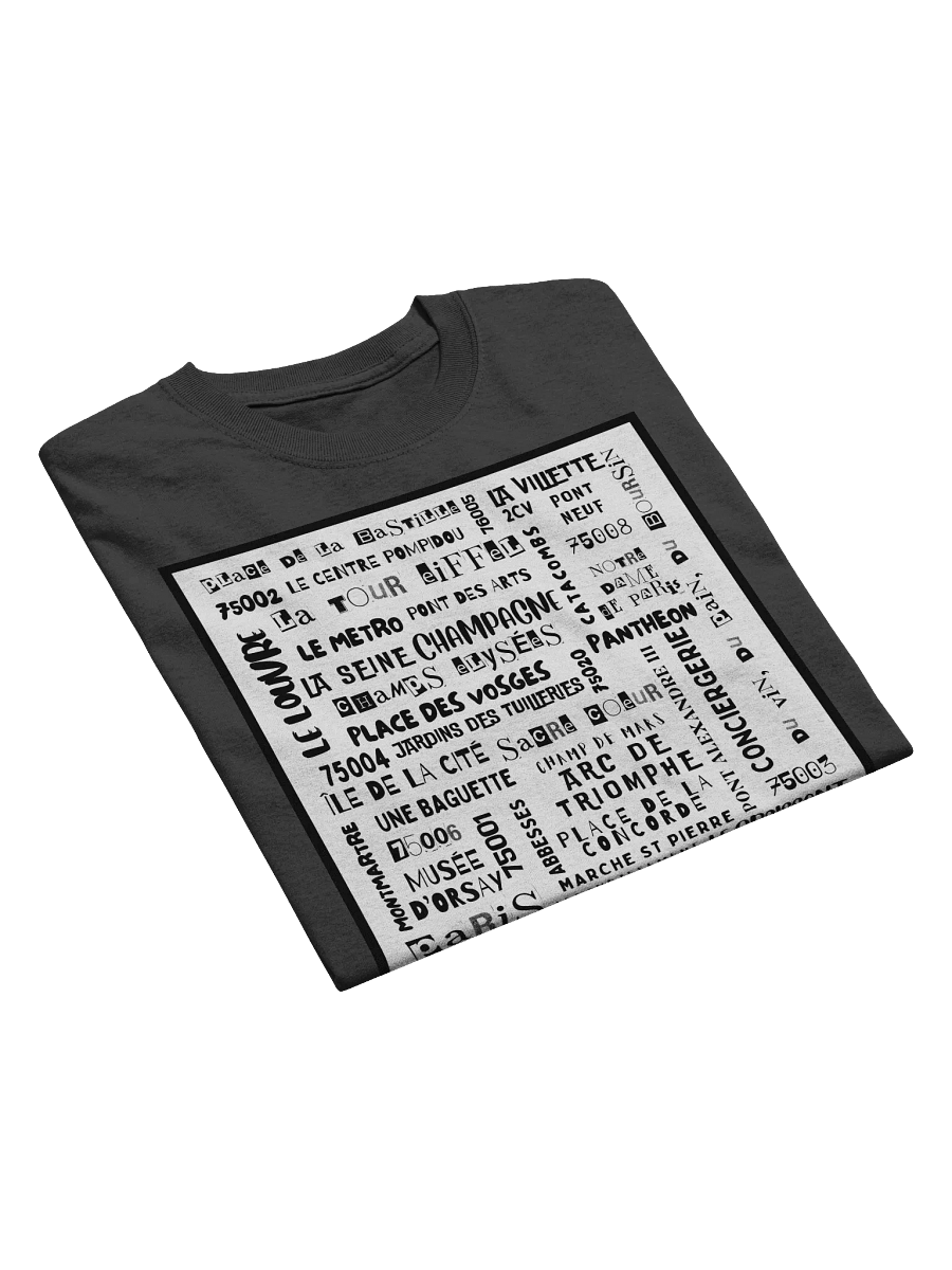 PARIS WORDS - BLACK T-SHIRT product image (5)