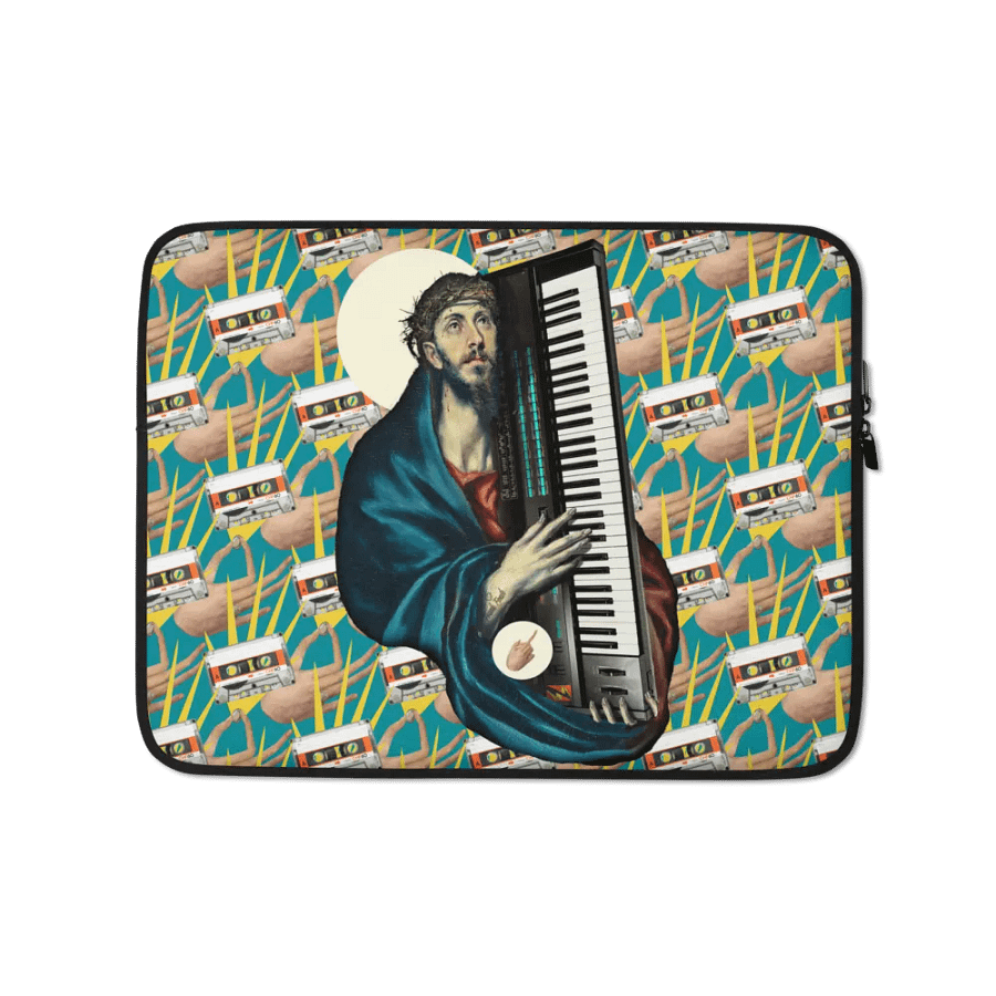 Christ Carrying the DX7 by Frank Fonik Techno EDM Laptop Sleeve product image (1)