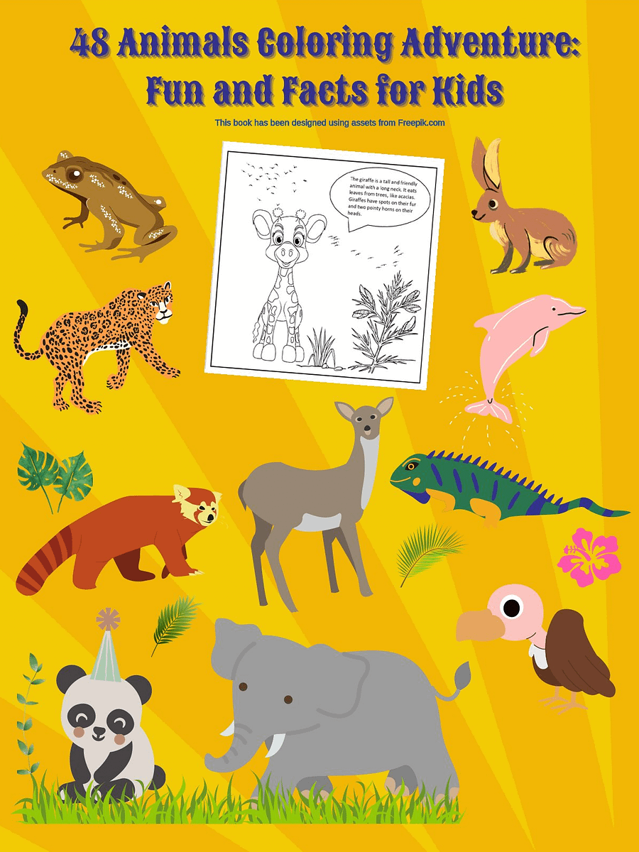 The Book 48 Animals Coloring Adventure: Fun and Facts for Kids product image (2)