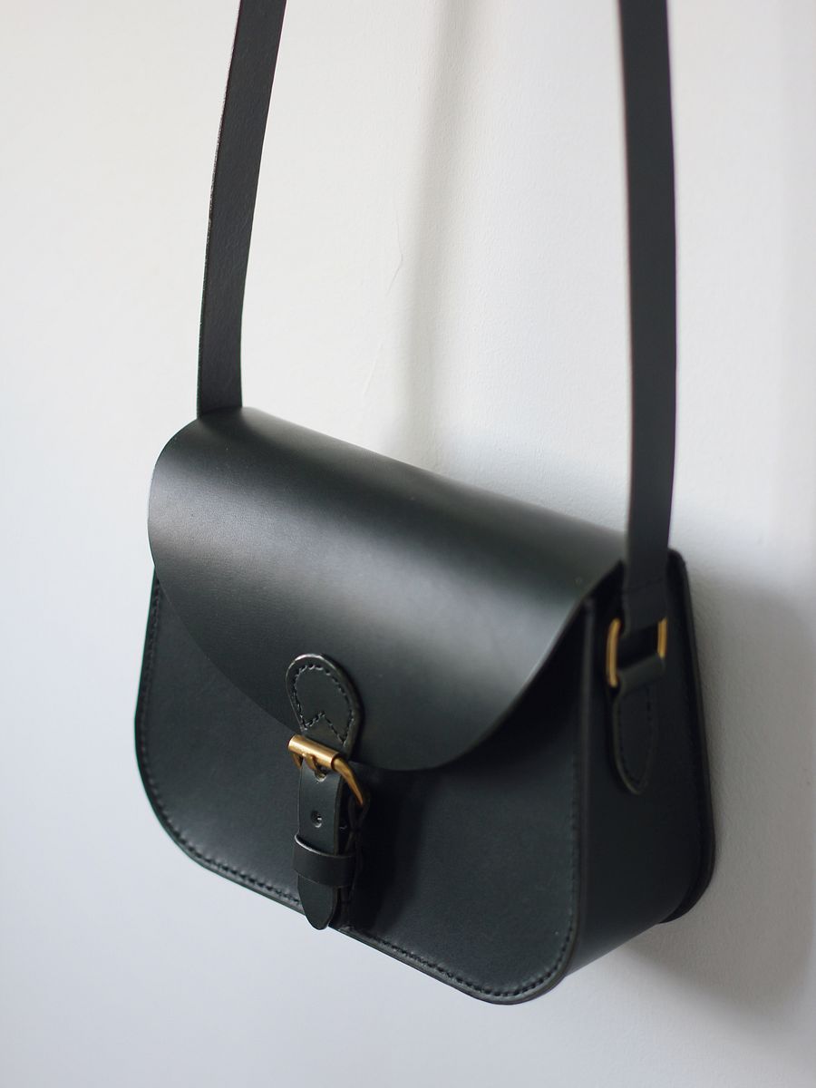 SPECIAL SALE - Dark Green Vegetable Tanned Leather Saddle Bag - Small product image (8)