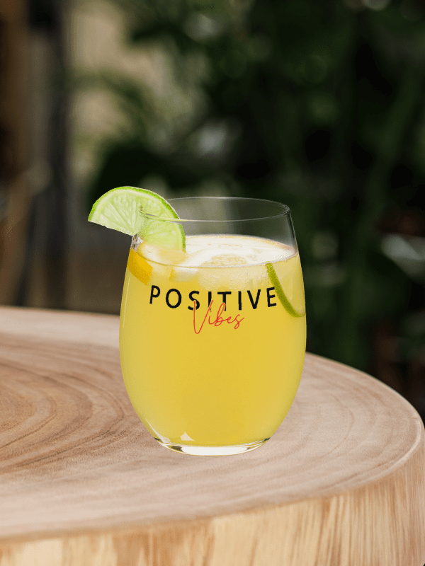 Positive Vibes Customizable Stemless Celebration Glass product image (2)