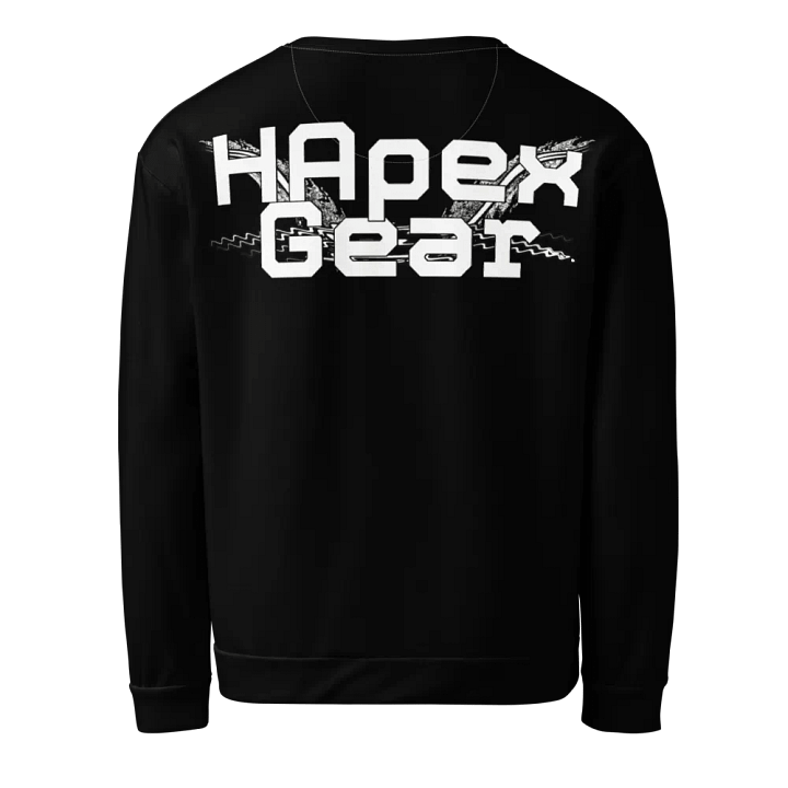 White HApex Gear White Logo Cancer Awareness Orange Ribbon. Black Recycled Unisex Sweatshirt product image (2)