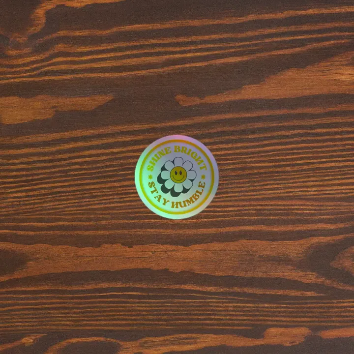 Shine Bright, Stay Humble Holographic Sticker Sheet product image (1)