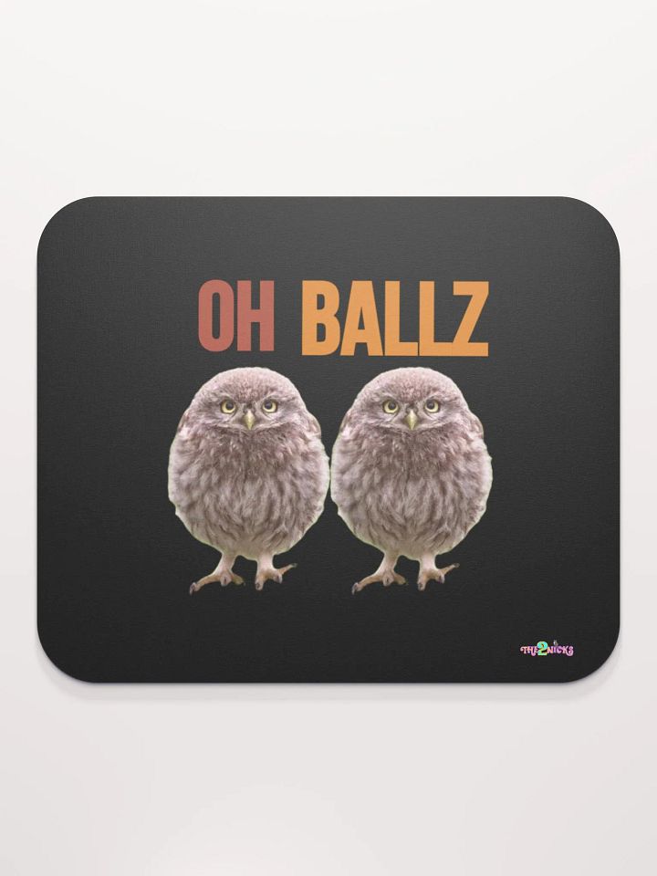 Oh Ballz Classic Mouse Pad (Black) product image (1)