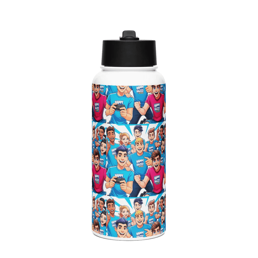 Cheerful Gaming Celebration Stainless Steel Bottle product image (1)