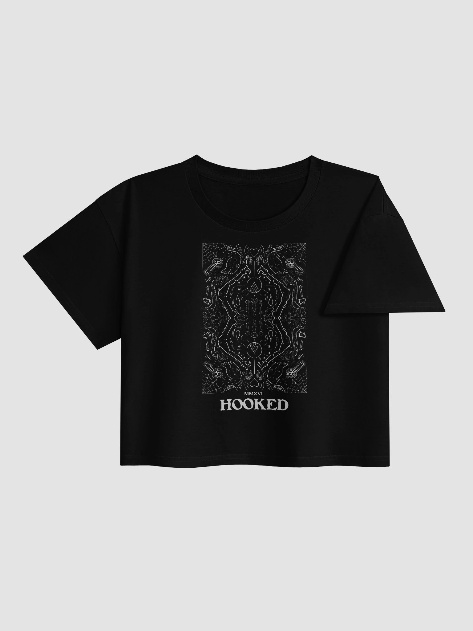 "Hooked" - BW Cropped Tee product image (4)