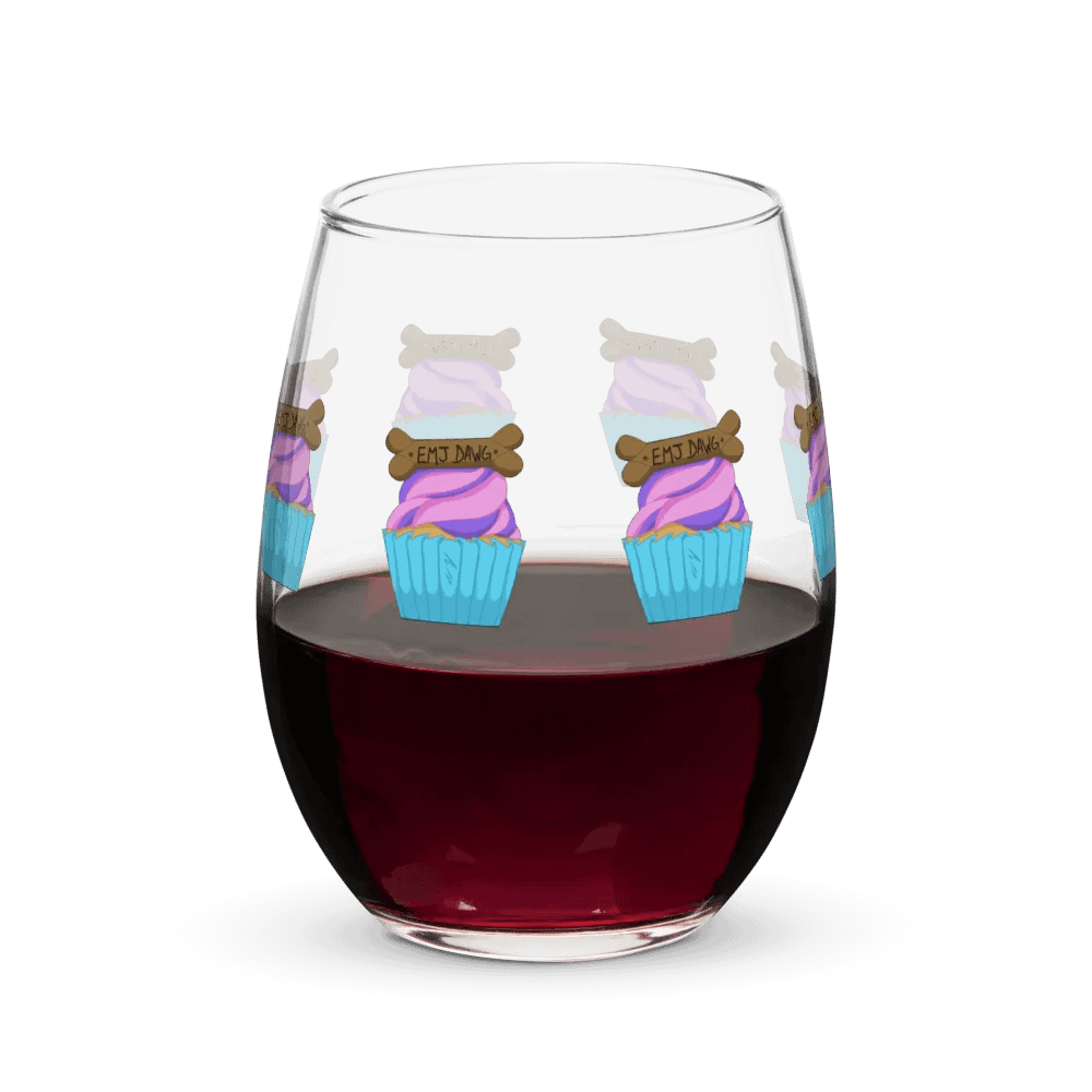 EmJDawg Cupcake Stemless Wine Glass product image (7)