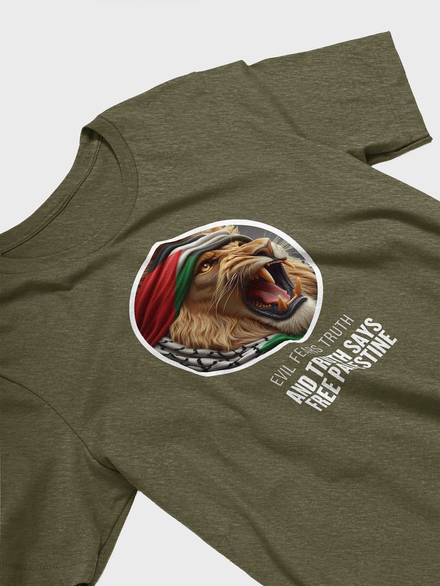 Roaring Truth Lion T-Shirt | evil fears truth and truth says free palestina product image (28)