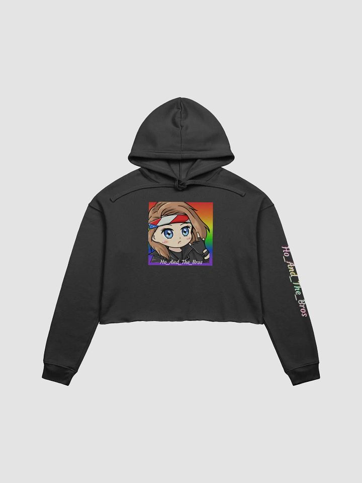 Ho_And_The_Bros Rainbow Logo Cropped Hoodie product image (3)