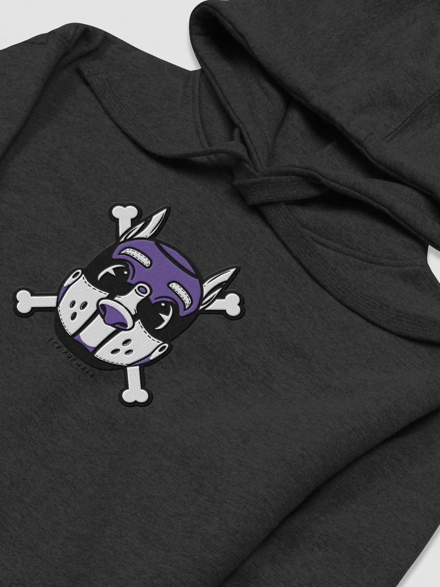Rubberhose Pup 'n Bone - PURPLE - Embroidered Hoodie product image (1)
