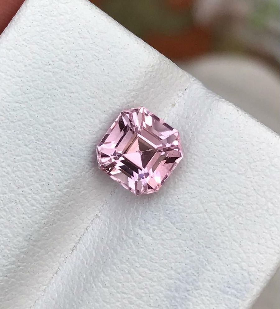TOURMALINE FOR WOMEN’S RING LOOSE GEMSTONE ASSCHER CUT PINK COLOR, 2 CARAT product image (6)