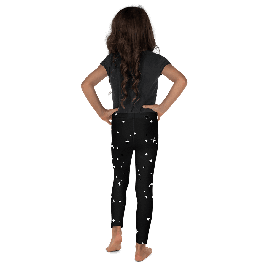 🎨Girls’ | Little Kids | Cape Cuties by BRN.2C.C.™| Leggings 💫| Pink Logo on Starry Black product image (3)