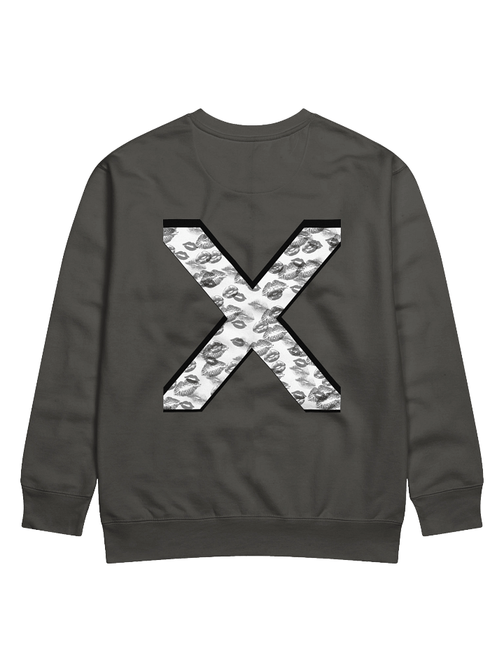 White X Black Lipstick Kisses | Crewneck product image (1)