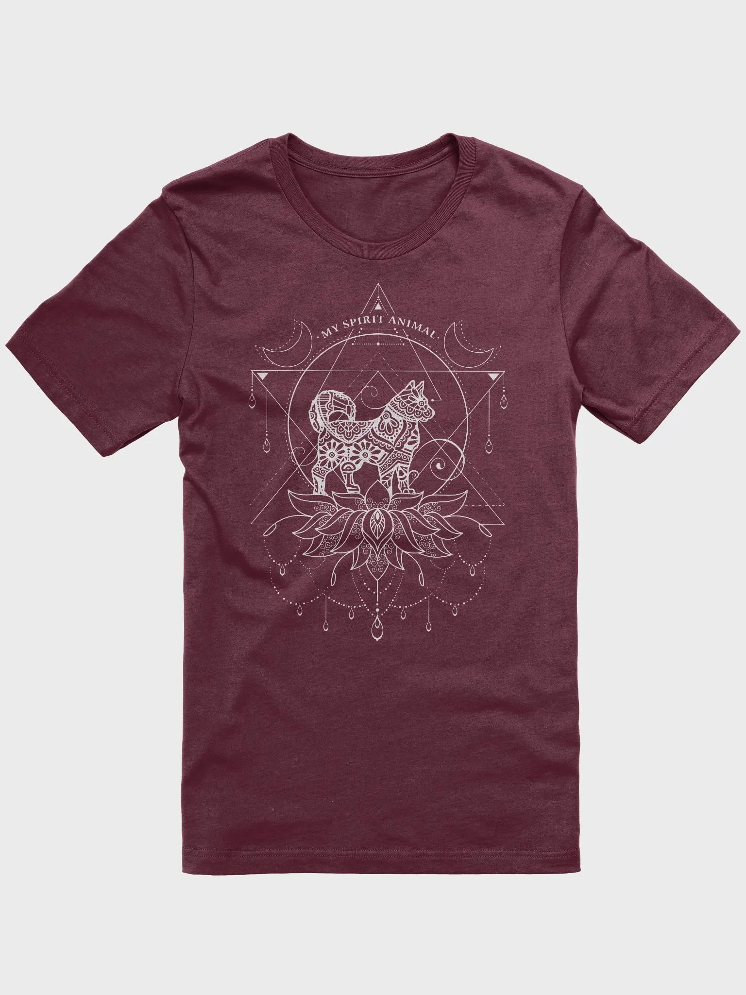 Husky Spirit Animal Mandala T-Shirt - Boho Dog Lover Tee product image (6)