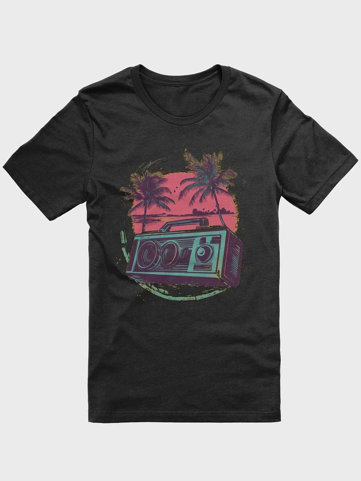 Sunset Vibes & Beats (Black/White T-shirt) product image (1)