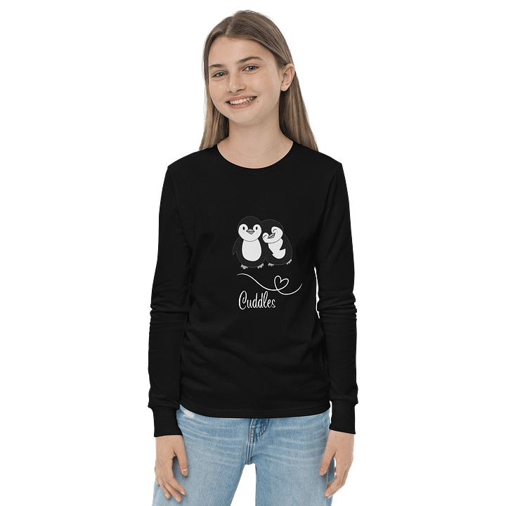 Cuddles Penguin Youth Long Sleeve Tee product image (2)