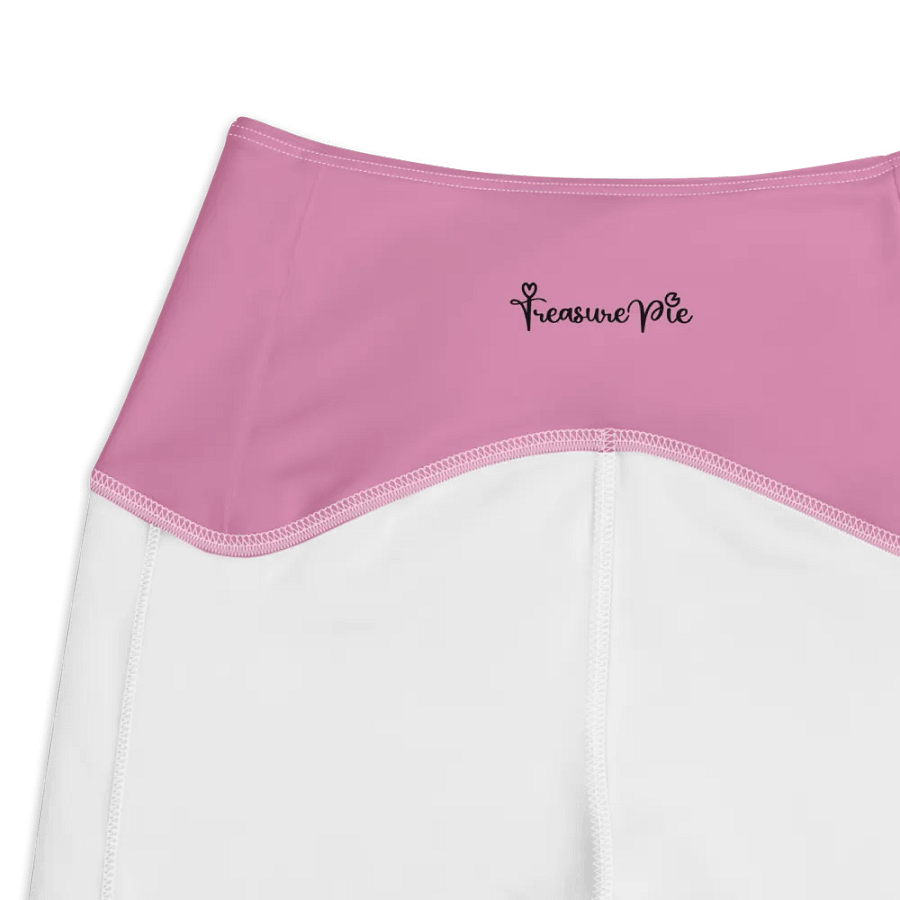 Plain Medium Carnation Pink True Summer Women's High Waisted Premium Crossover Leggings with Pockets by Treasure Pie product image (4)