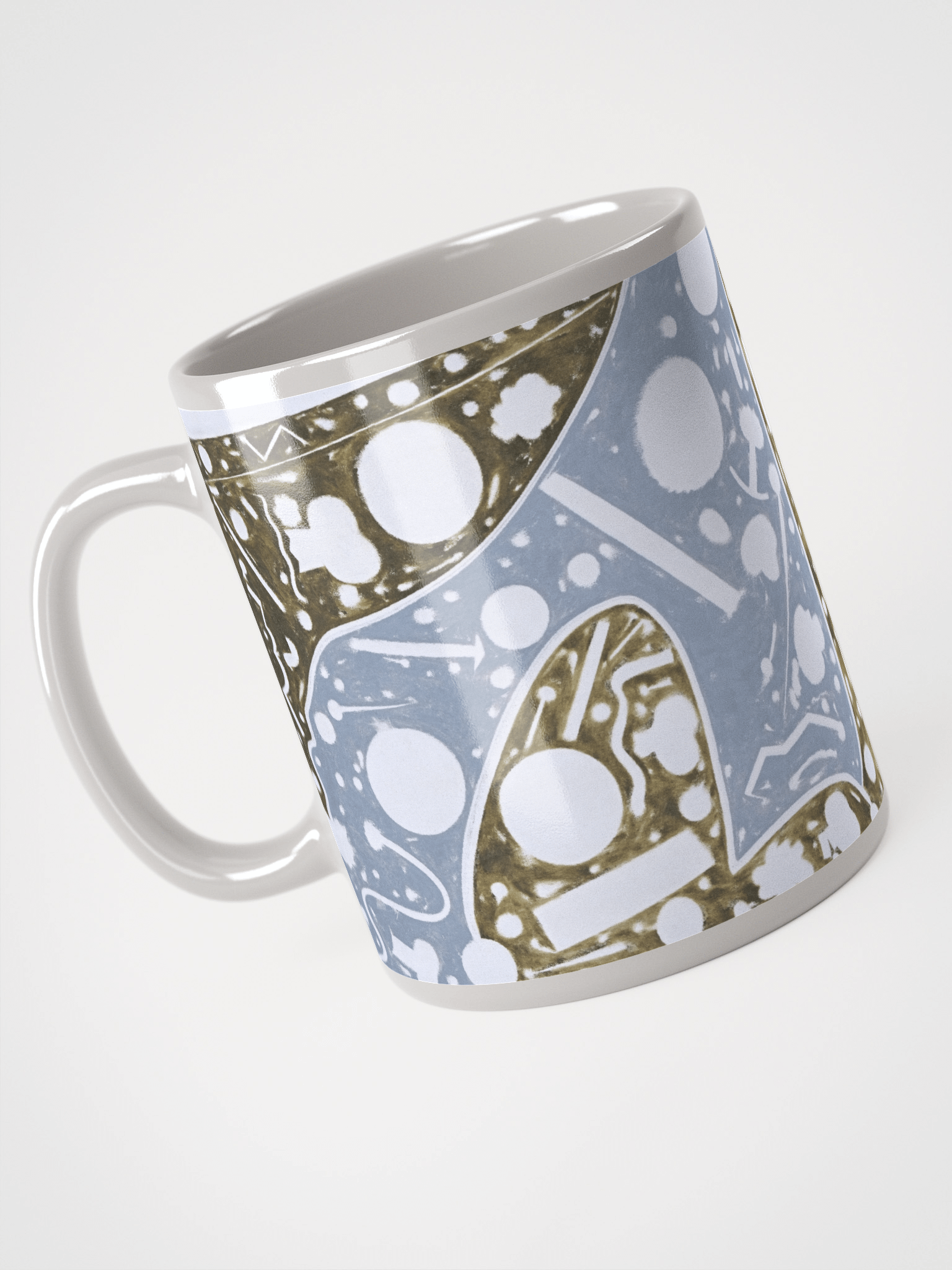 Cartoon Clock White Glossy Mug product image (12)