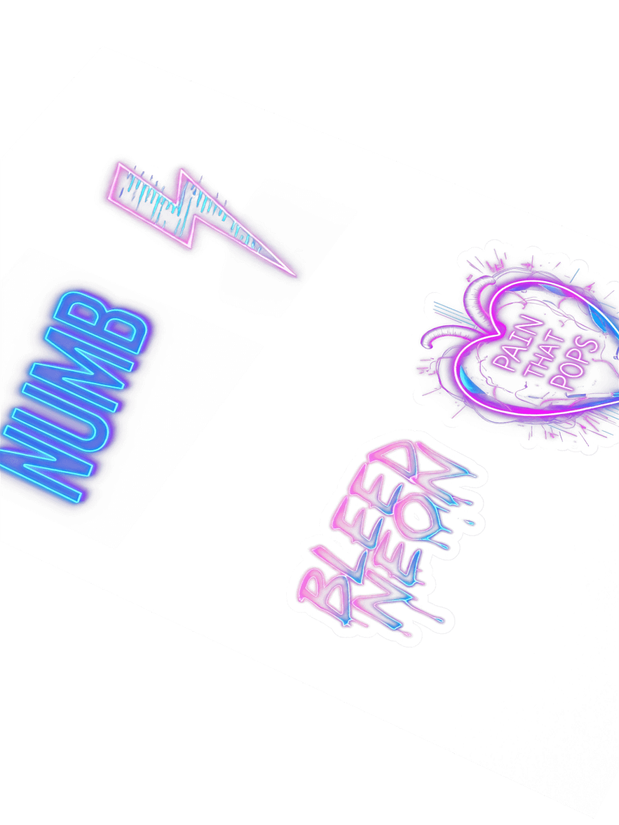Bleed Neon Stickers Sheet product image (2)