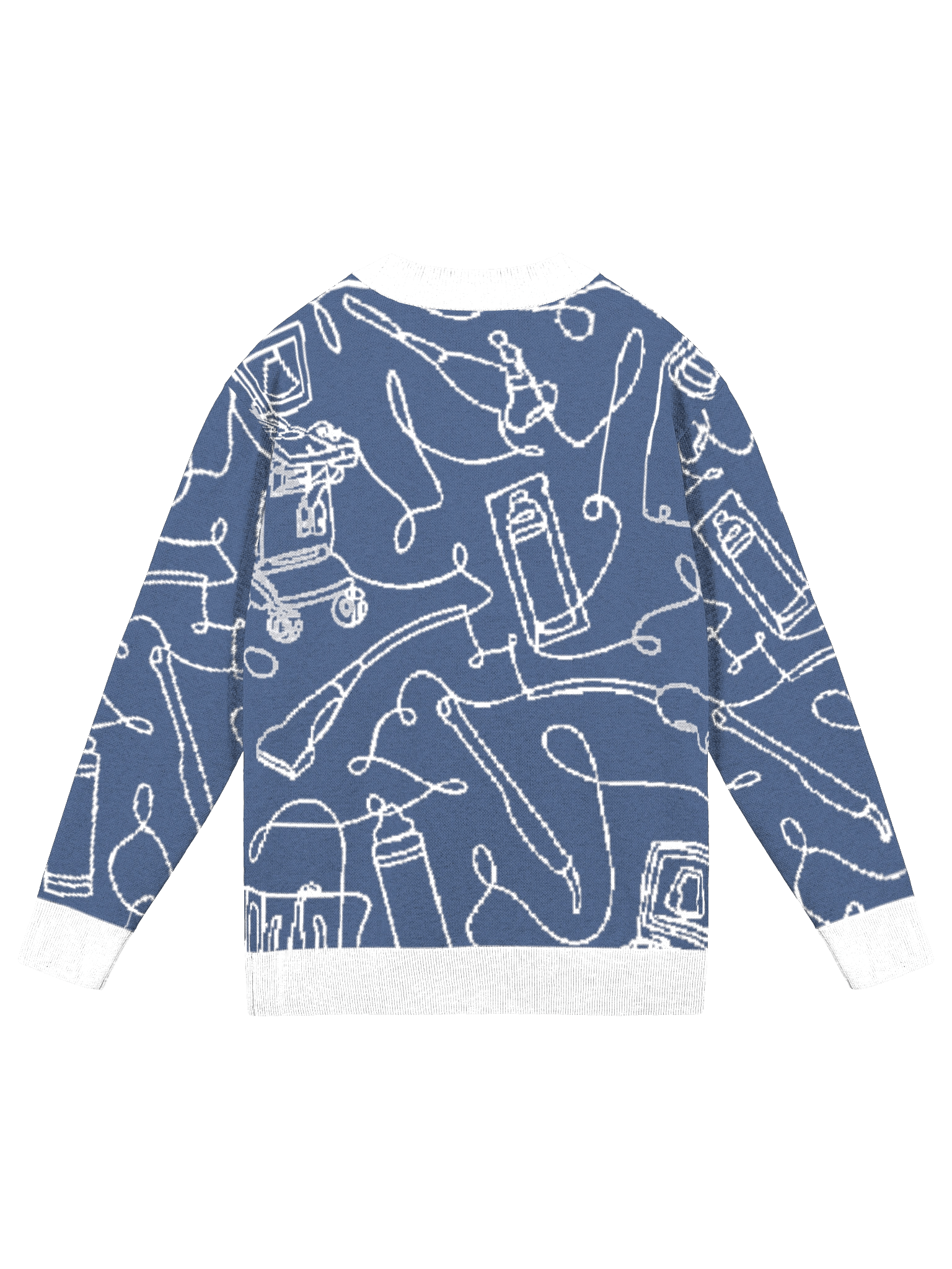 service lines (sonography - holiday blue cardigan) product image (9)