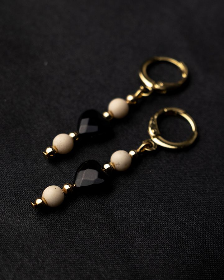 Fossil Jasper & Onyx Earrings product image (1)