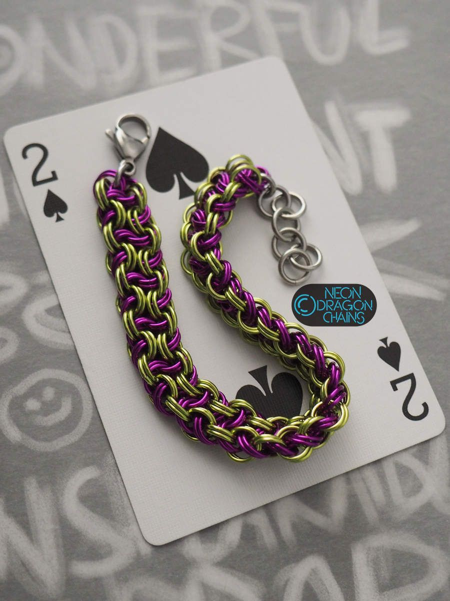 Lime Violet Vipera Bracelet / OOAK product image (2)