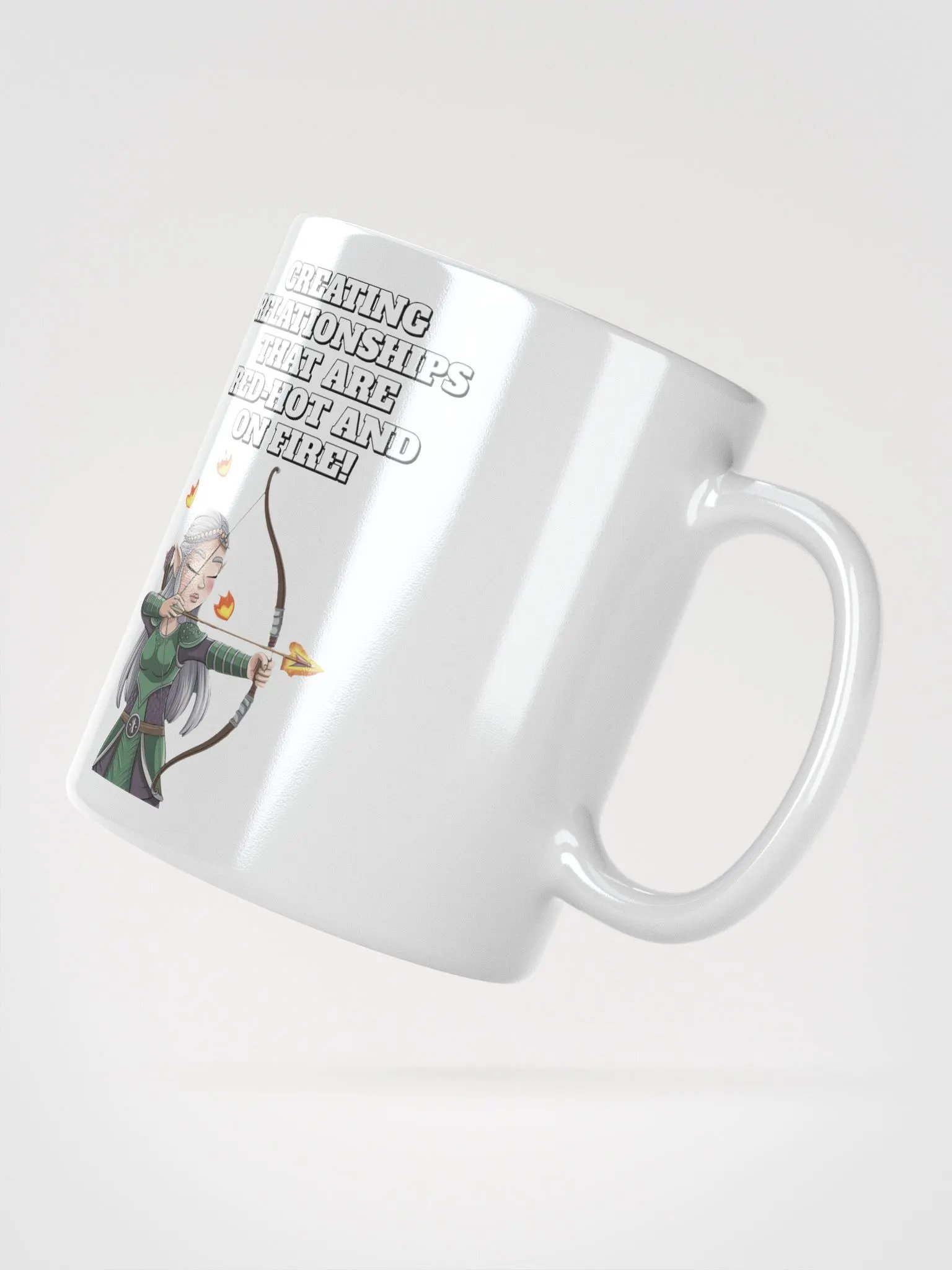 Creating Relationships That Are Red-Hot And On Fire! Valentine's Day White Mug product image (4)