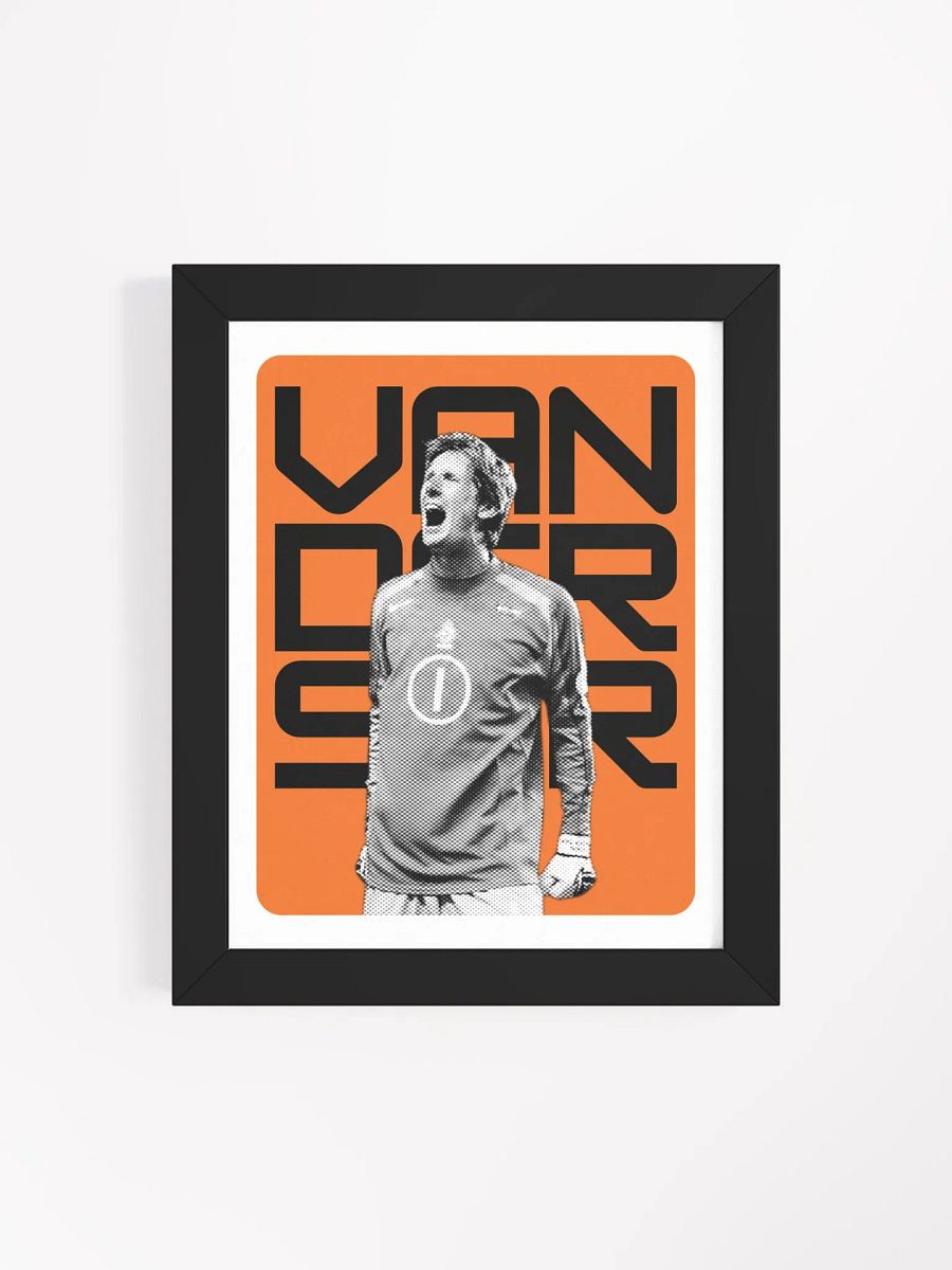 Edwin van der Sar BW Netherlands Name Art Framed Print product image (4)