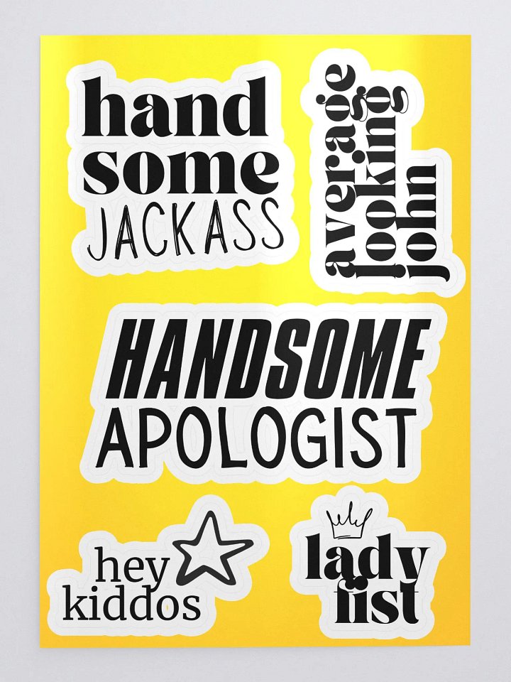 handsome sticker sheet. product image (1)