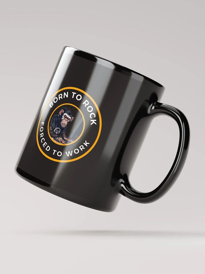 Born to Rock Forced to Work Black Mug product image (2)