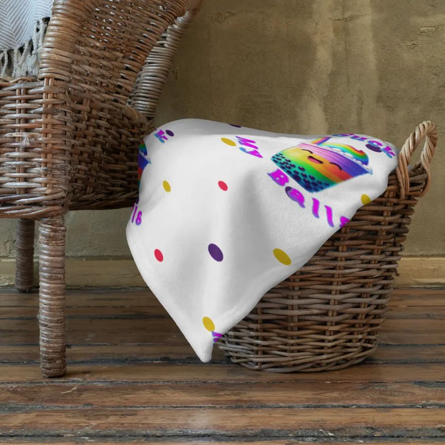 Rainbow Boba Delight Throw Blanket product image (9)