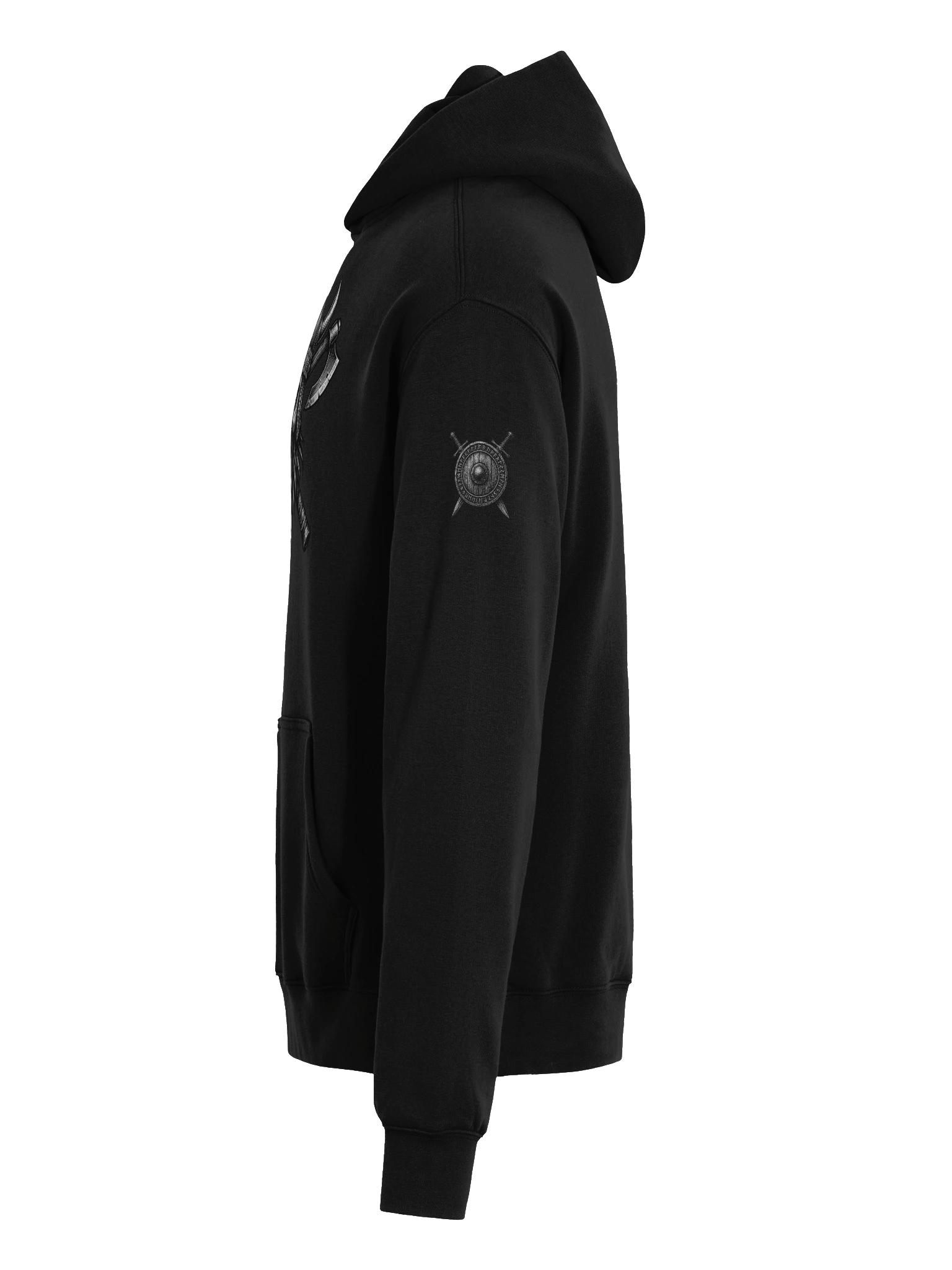 AS Colour Unisex Premium Oversized Hoodie - Norse Skull Front with Shield Sleeve Design product image (7)