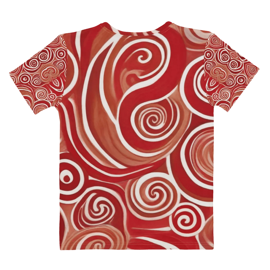 Funky Cherry Swirls Liquid Tie-Dye Women's Crewneck T-shirt product image (10)