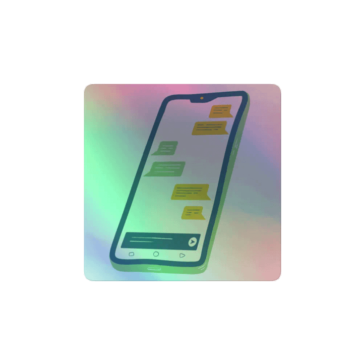 Smart phone holographic sticker product image (2)