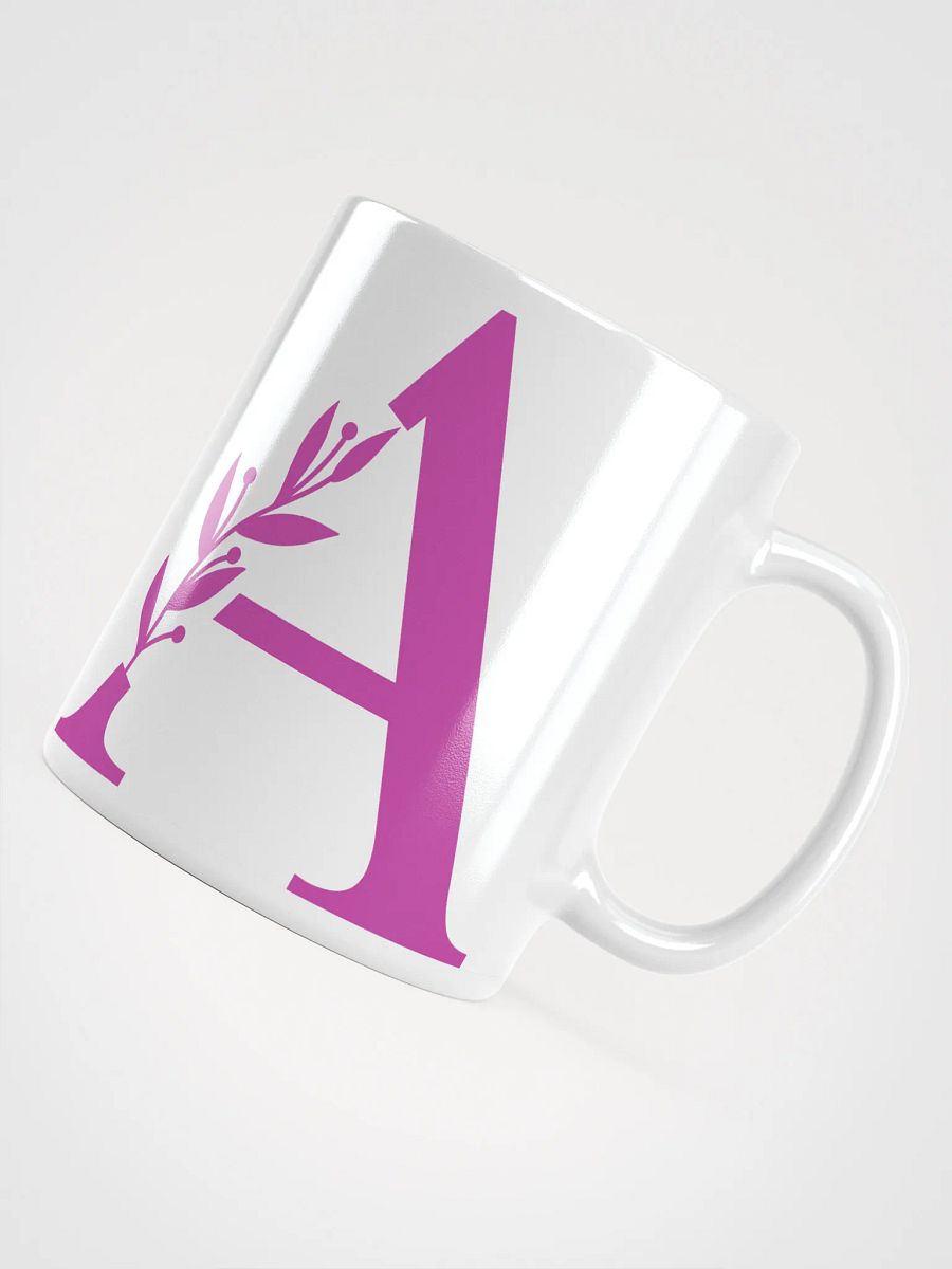Aesthetic Foliage White Mug (Pink) product image (4)