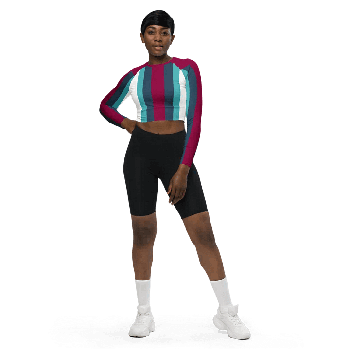 Symmetric Stripes Eco-Friendly Crop Top product image (1)