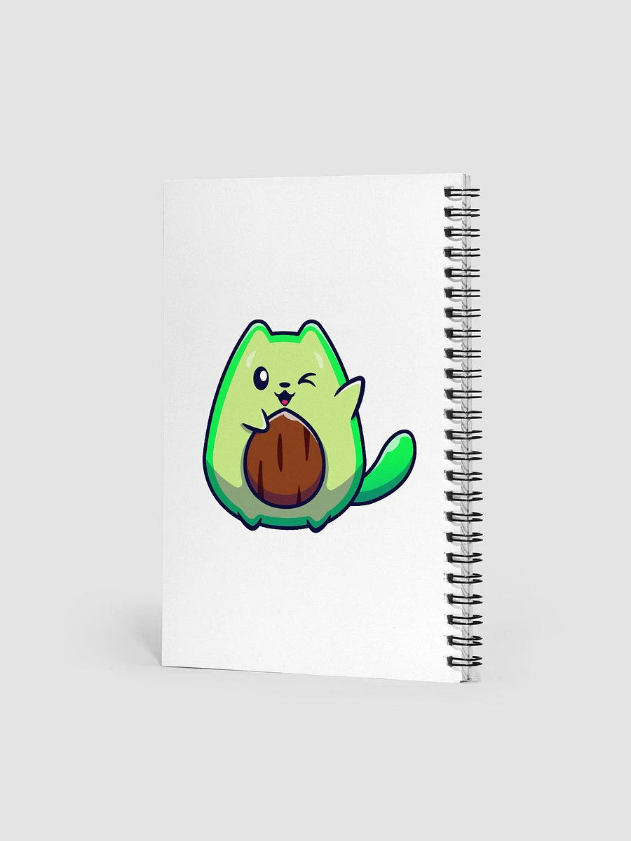 Winking Kawaii Avocado Cat Notebook product image (2)