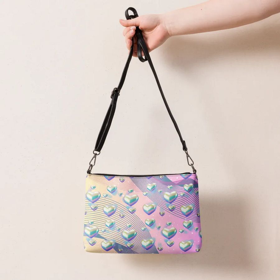 Iridescent Heart design Crossbody Bag for stylish feminine ladies product image (7)