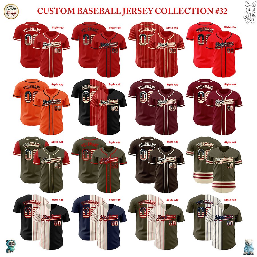 Authentic Baseball Jersey, Custom Baseball Jersey, Personalized Sport Jersey, Colorful, Flowers, Number, Special Logo Custom product image (3)