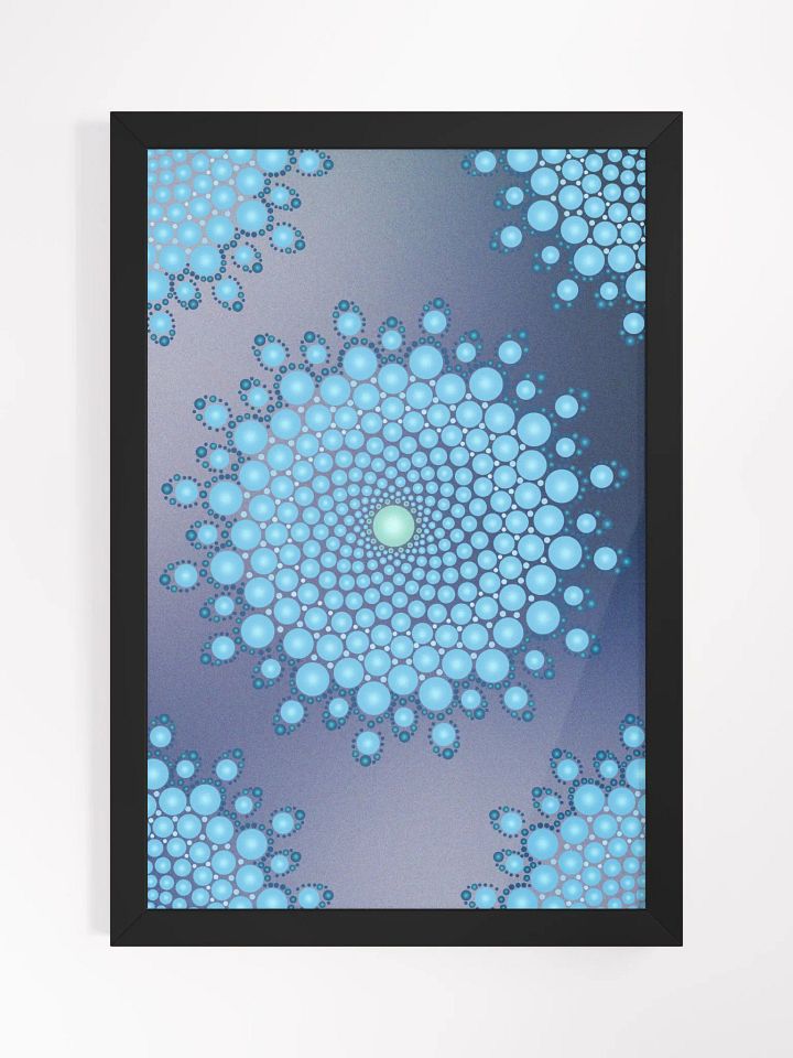 Blue Dot Mandala Framed High-Quality Matte Poster product image (1)