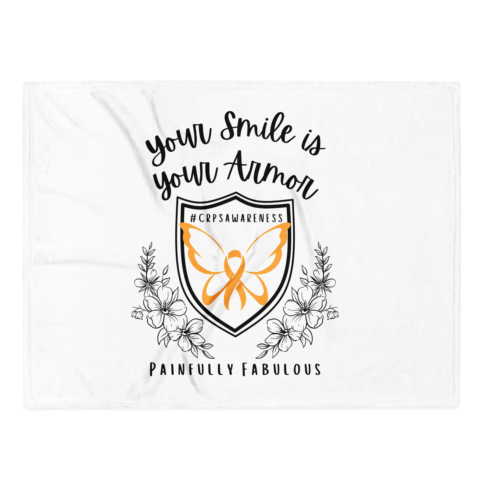 Your Smile is Your Armor Throw Blanket product image (2)